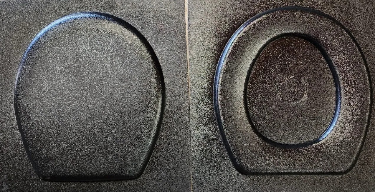 Acrylic casting resin epoxy round bowl toilet seat form mold for DIY project