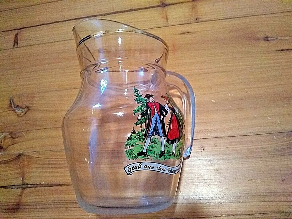 GERMAN BLACK FOREST CLEAR GLASS MINI PITCHER