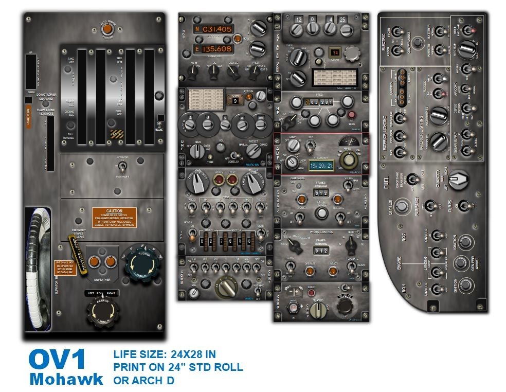 OV1 MOHAWK COCKPIT instrument panel CDkit