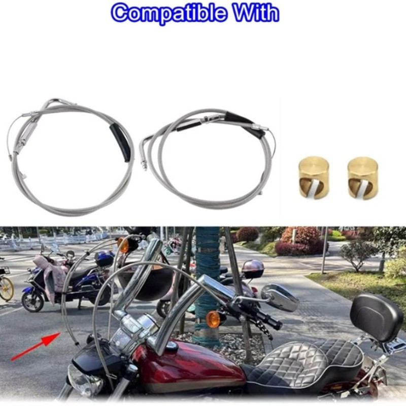 Motorcycle 42 Throttle and Idle Cable Set Replacement Accessories Idle Cable