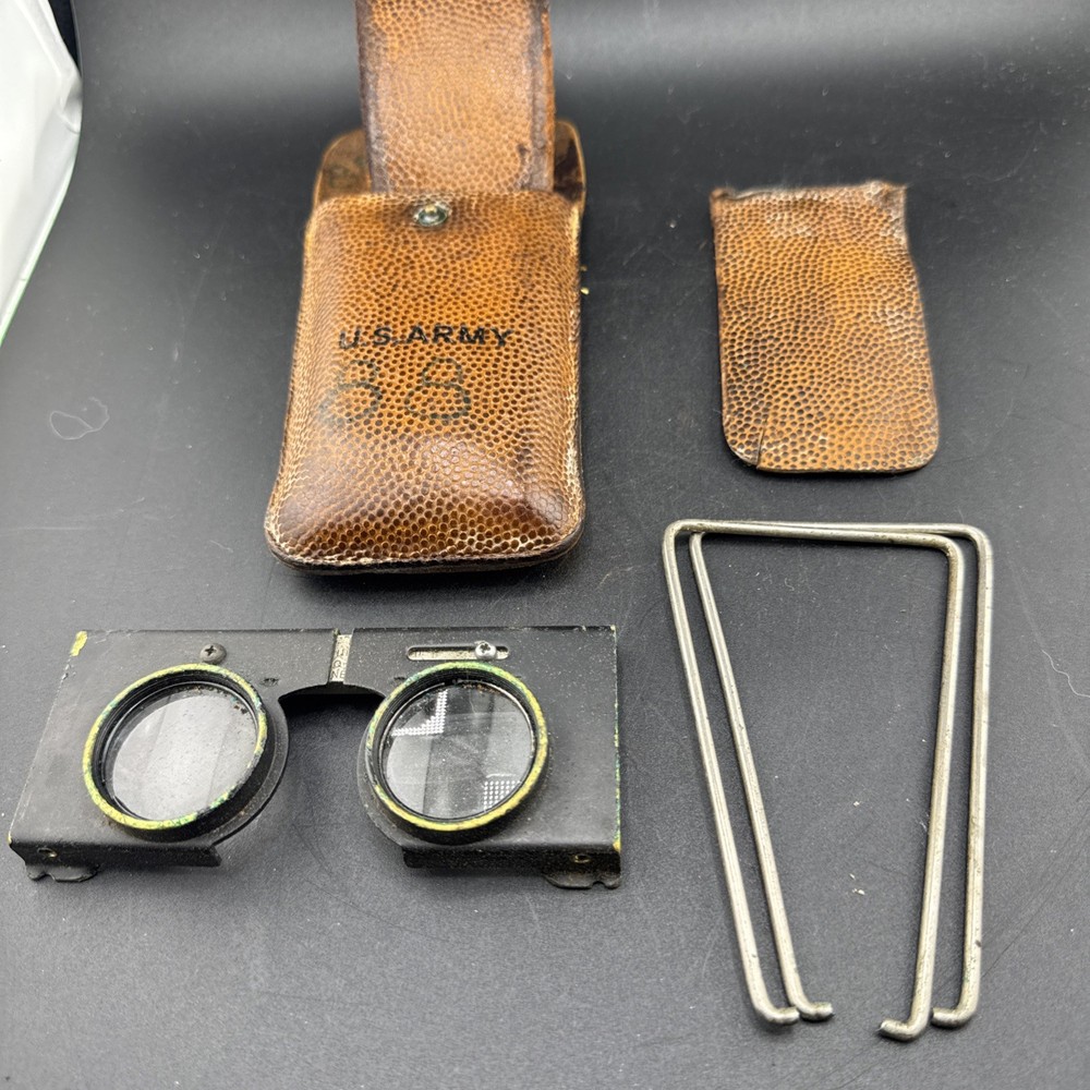ORIGINAL WWII US NAVY ARMY AERIAL PHOTOS STEREOSCOPE & CASE LOT📦