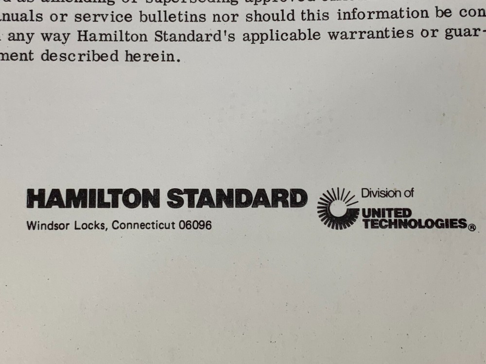 Master Key 747 Environmental Control System Manual Hamilton Std Utd Technology