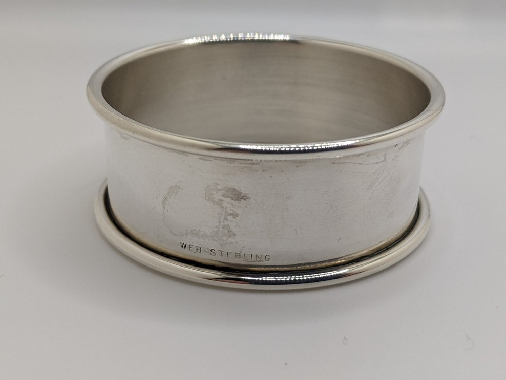 Vintage Web Sterling Silver Napkin Ring(s) "G" initial engraving, many available