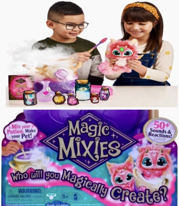 2 Magic Mixies Magical Misting Cauldron Interactive Plush Potion 8” Moose Toy