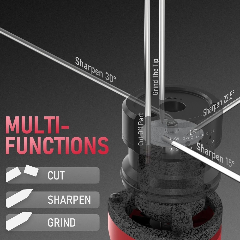 110V TIG welding Tungsten Electrode Sharpener Grinder Handheld 4 Sizes 3 Angles