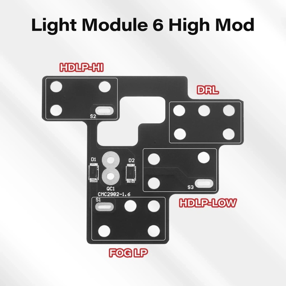 Lights Module 6 High Mod Compatible with 2003-2007 Chevy Silverado/GMC Sierra 1
