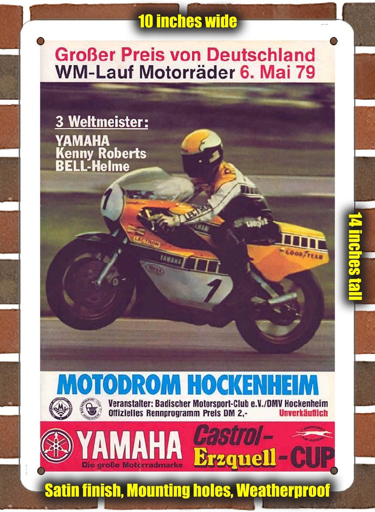 Metal Sign - 1979 Hockenheimring Racing Program - 10x14 inches