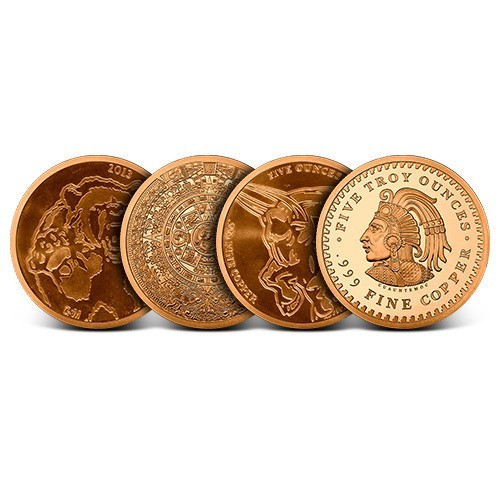 5 Oz .999 Fine Copper Round (Random Design)