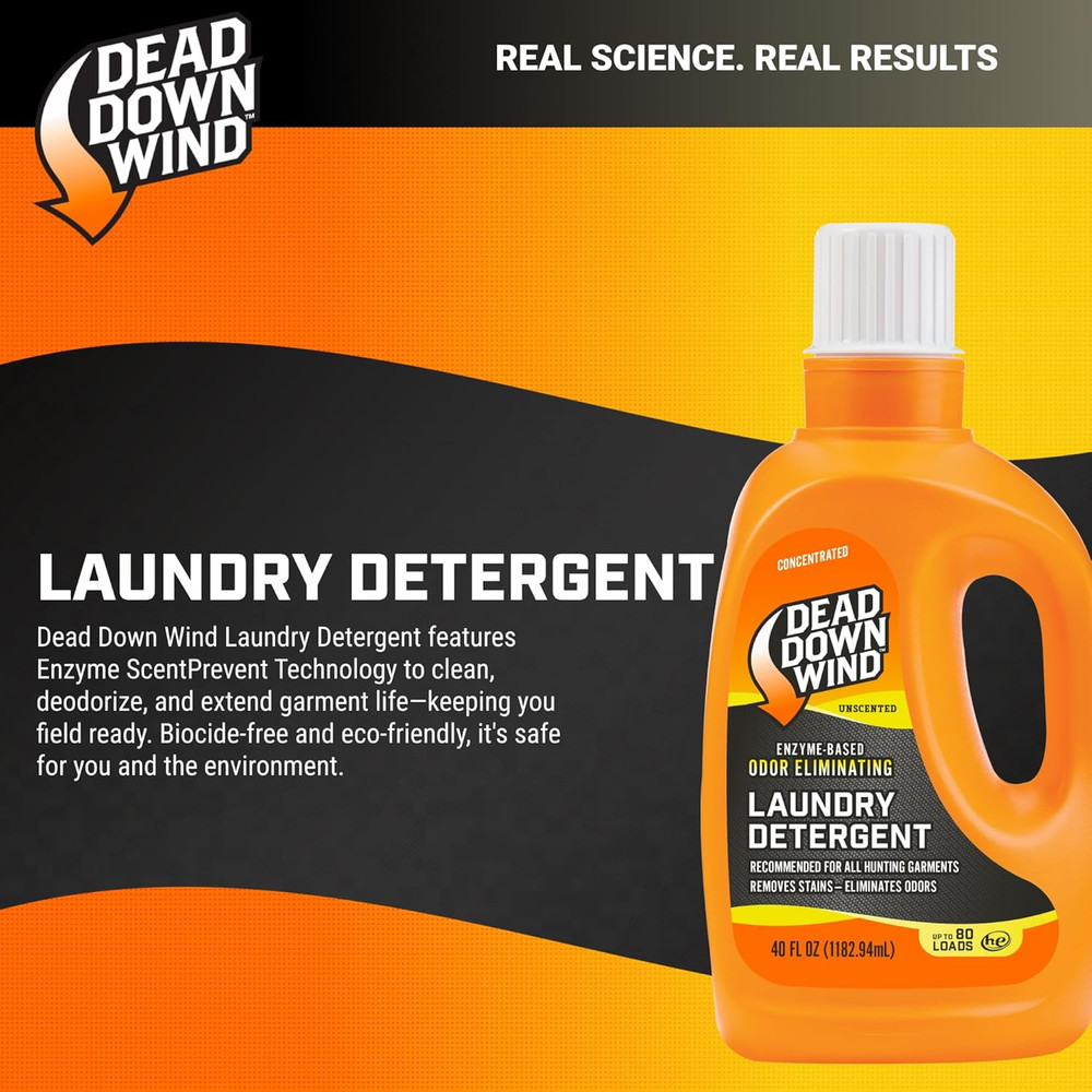 DEAD down WIND Unscented Laundry Detergent (40 Oz) - Scent Eliminating Liquid De