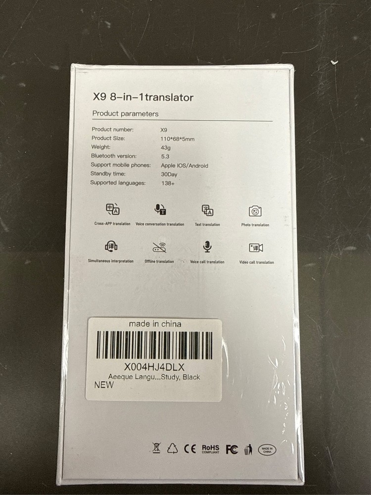 Aeeque Language Translator Device, Phone Kickstand Traductor, Two-Way Language T