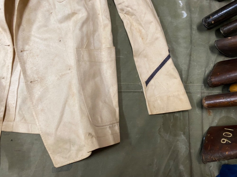 ORIGINAL WWII US NAVY CHIEF PETTY OFFICER CPO DRESS "WHITES" JACKET-MEDIUM 4OR