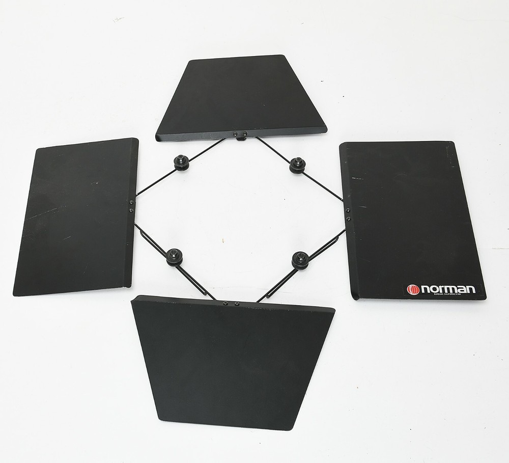 Norman 4-Leaf Barn Doors for 10" Reflector Minty!!!