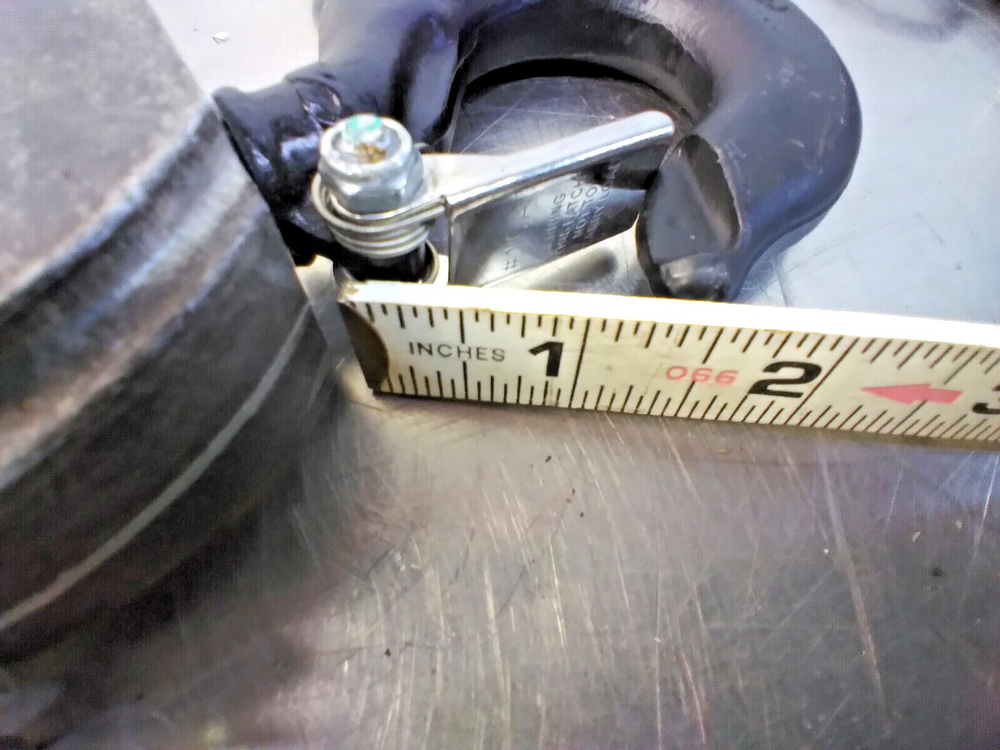 Columbus McKinnon ~ Bottom Block, Hook & Latch Assembly w/ Hot Stick Hook