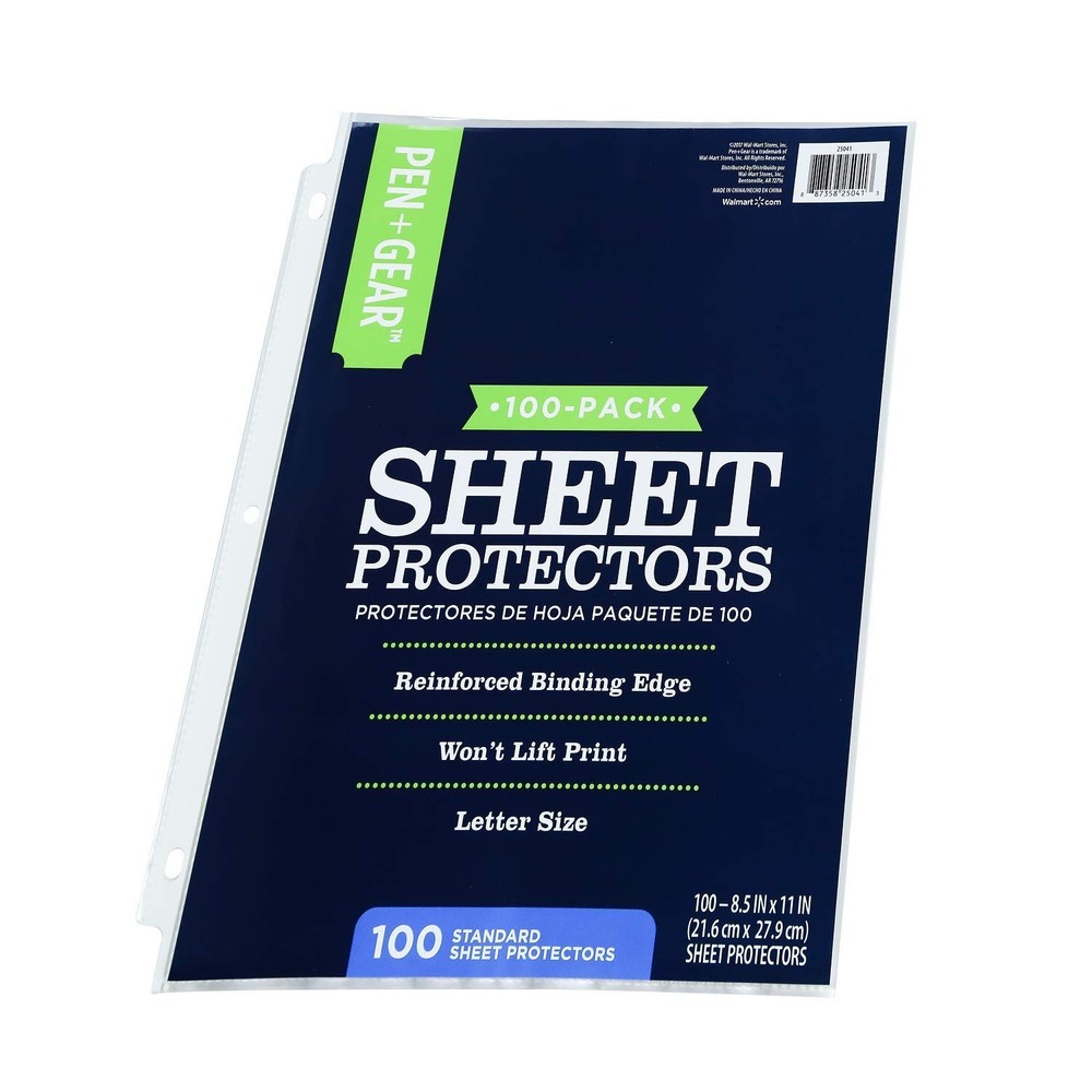 Pen Gear Sheet Protectors 100-Pack