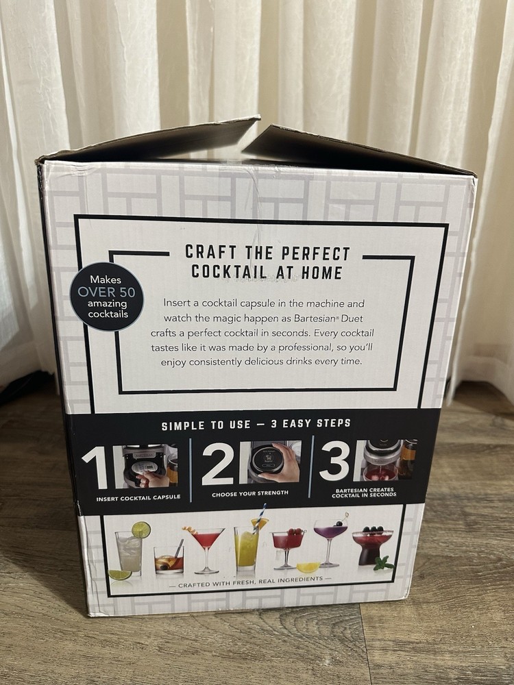 Bartesian Cocktail Machine Duet 2 Bottle Home Bar Model 55310 Open Box