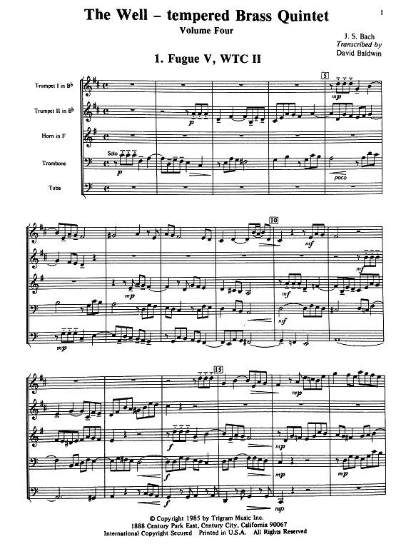 Brass Quintet, Classical Works Music Bundle #3