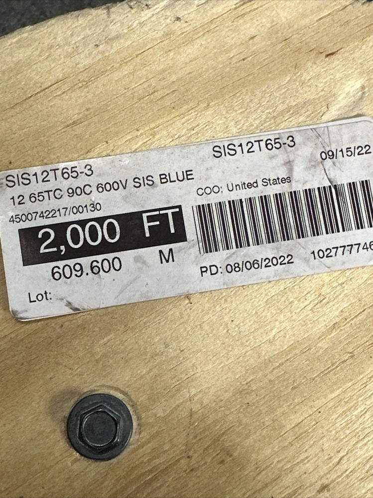 SIS WIRE SIS12T64-3 ( 2000 FT )