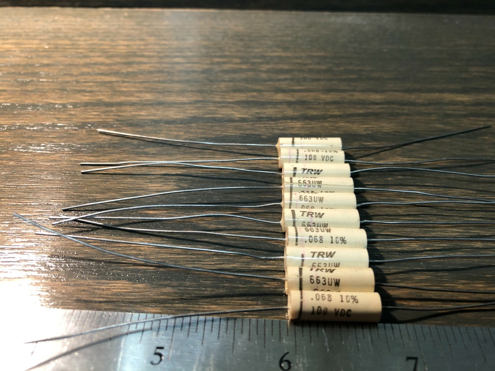 (Lot of 10) NOS 1970's TRW Tone Capacitors .068uf 100v 68nf 0.068uf