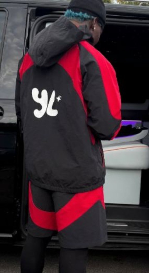 YL Collective Track Jacket in Red Black