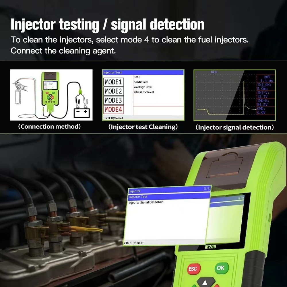 8V–30V TopDiag M200 OBD2 Motorcycle Engine Fault Code Scanner Diagnostic Tool US