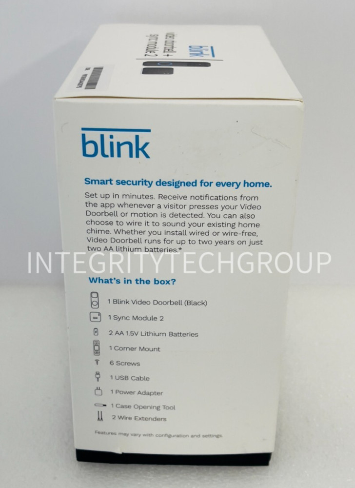 Blink Video Doorbell + Sync Module, New