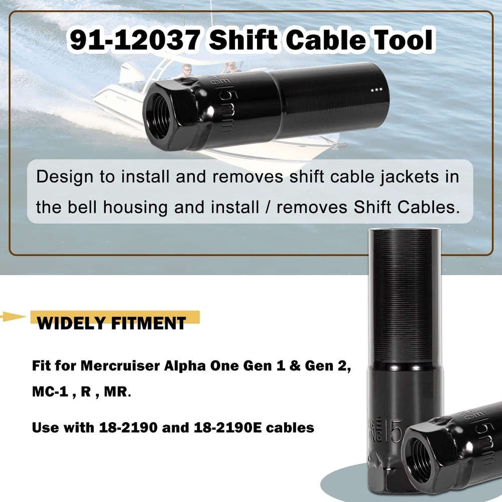 For Mercruiser Mercury Shift Cable Tool Socket 91-12037 & Hinge Pin Tool 18-9861