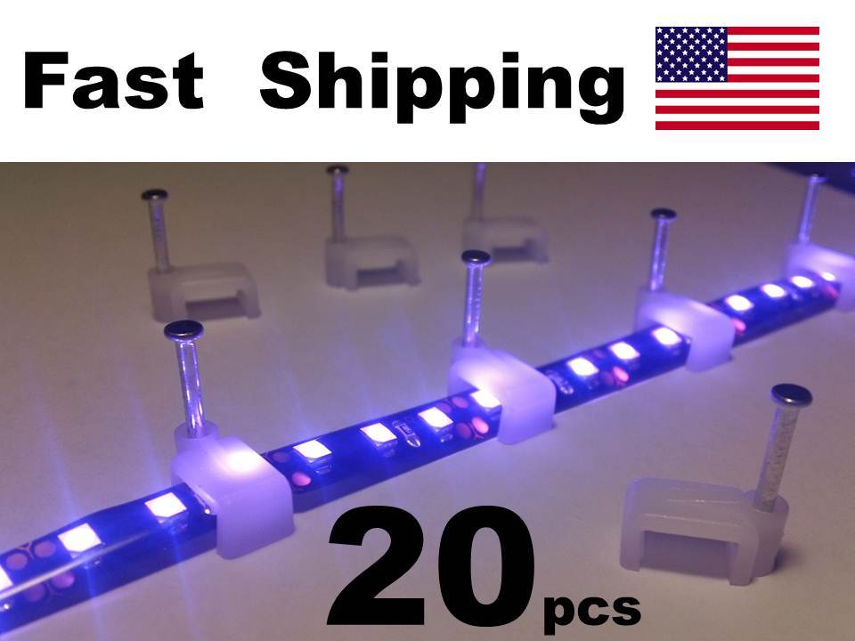 20 - - 20 pack - - - - Mounting Clips - - LED strip hardware accessory x20 NEW