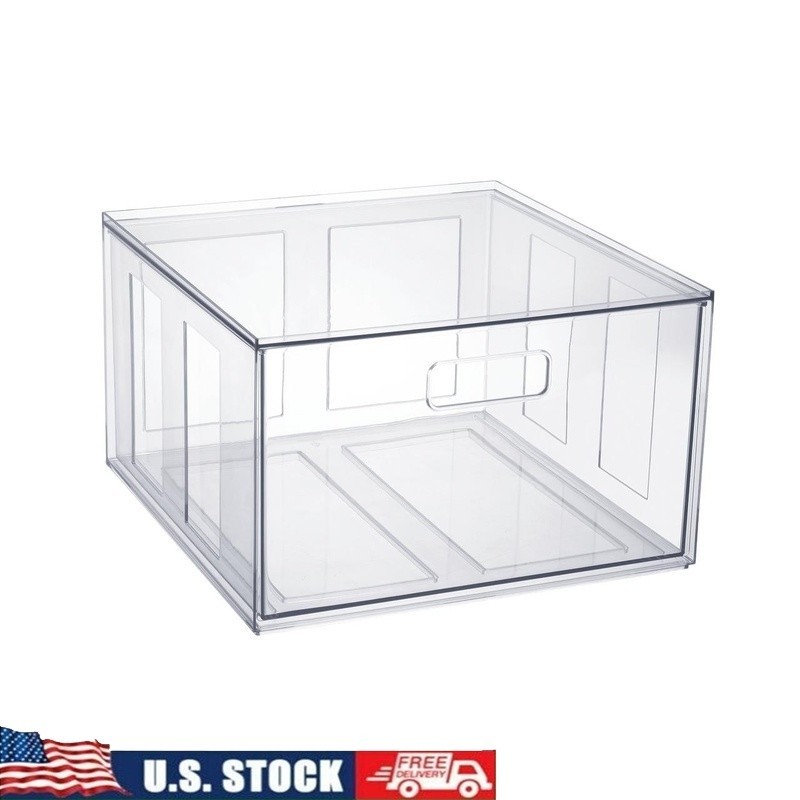 Extra Large Clear Storage Drawer Stackable Organizer Pull Out Closet Toys Shoes