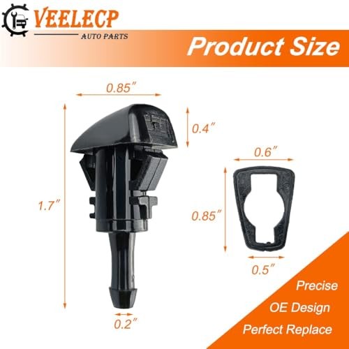 2PCS Windshield Washer Nozzle Sprayers Kit Compatible with 2007-2010 Cirrus,