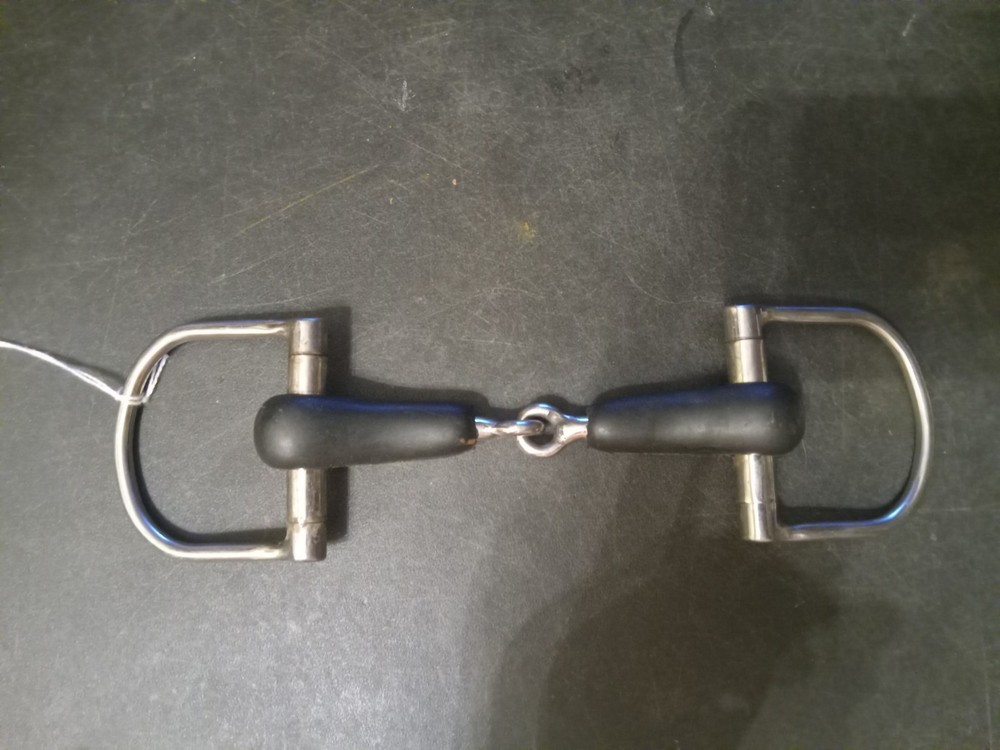New D Ring Snaffle bit 5 in rubber mouth