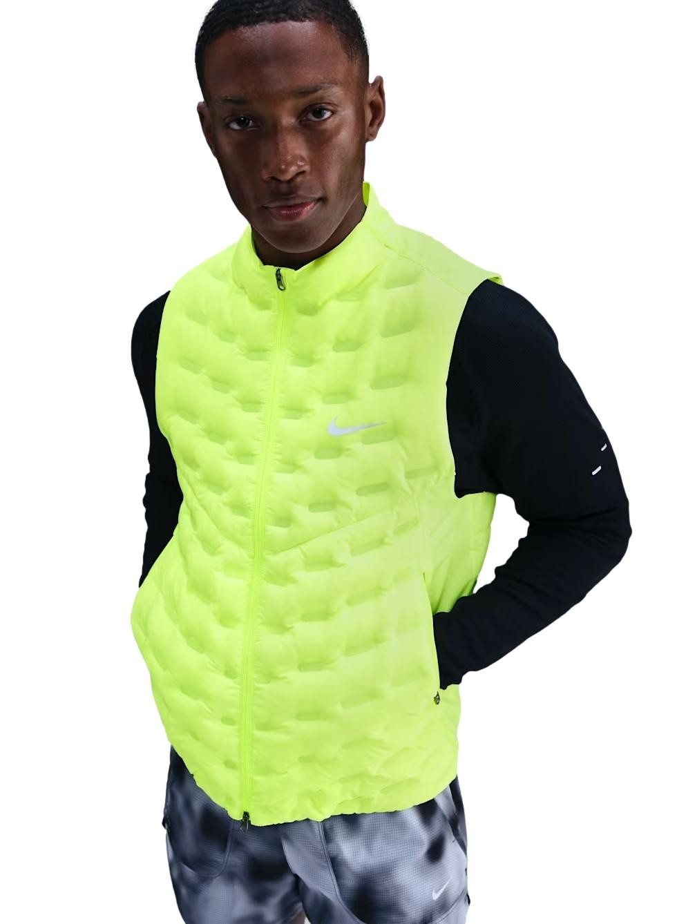 Nike Men's Therma-FIT ADV Repel AeroLoft Down Running Vest (Volt) FB7542-702