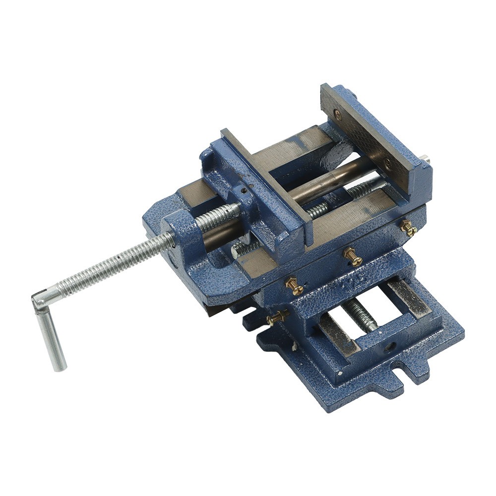 5" Heavy Duty Cross Drill Press Vise Slide Metal Milling 2 Way Clamp Machine Set