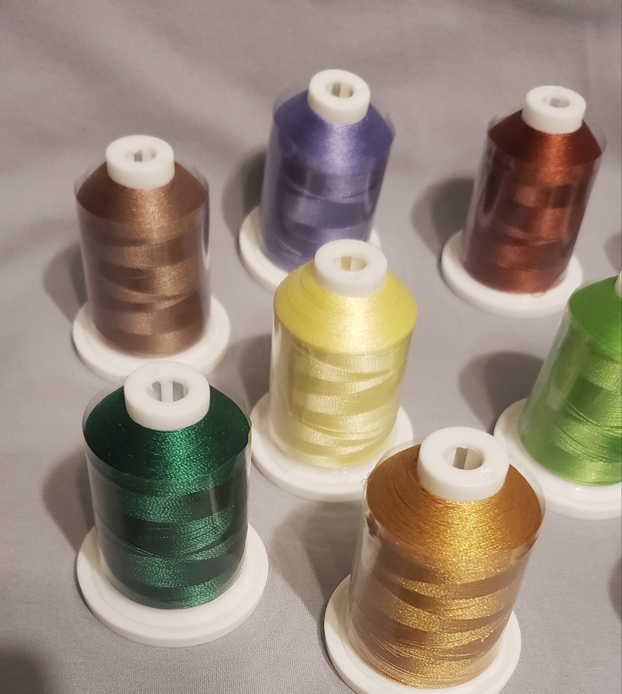 Brother Pacesetter Polyester Embroidery Machine Thread Kit 15 Spools 1100yd New