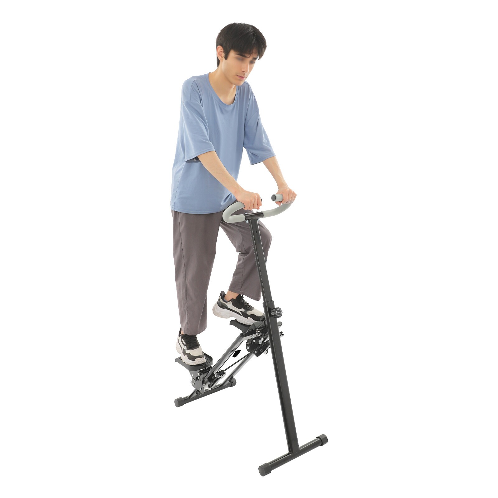 Foldable Vertical Stair Climber for Full-Body Workout Stair Stepper for Home Gym