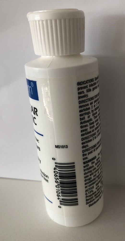 MEDISYSTEM EAR ANTISEPTIC After Piercing Ear Care Solution 4 oz