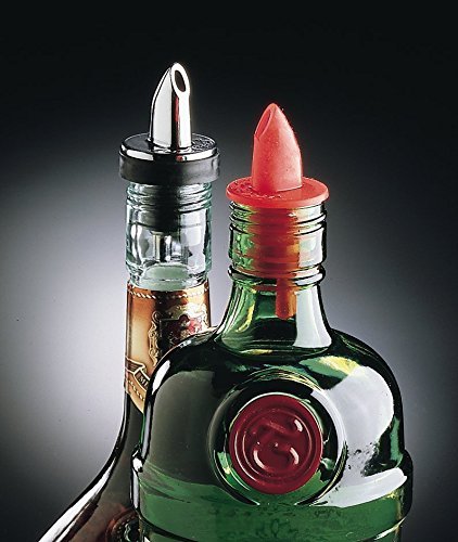 12 Pcs Red Plastic Liquor Free Flow Bar Wine Bottle Pourer Pour Spout Stopper