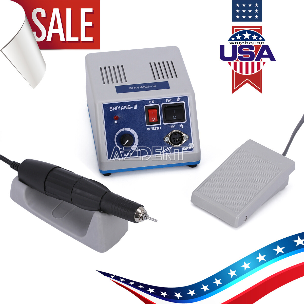 Dental Lab Marathon Electric Micromotor Polishing Unit + 35K rpm Motor Handpiece