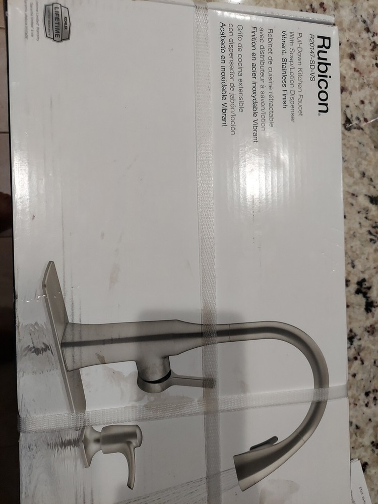 Kohler Rubicon Single Handle Pull Down Sprayer Kitchen Faucet - Vibrant...