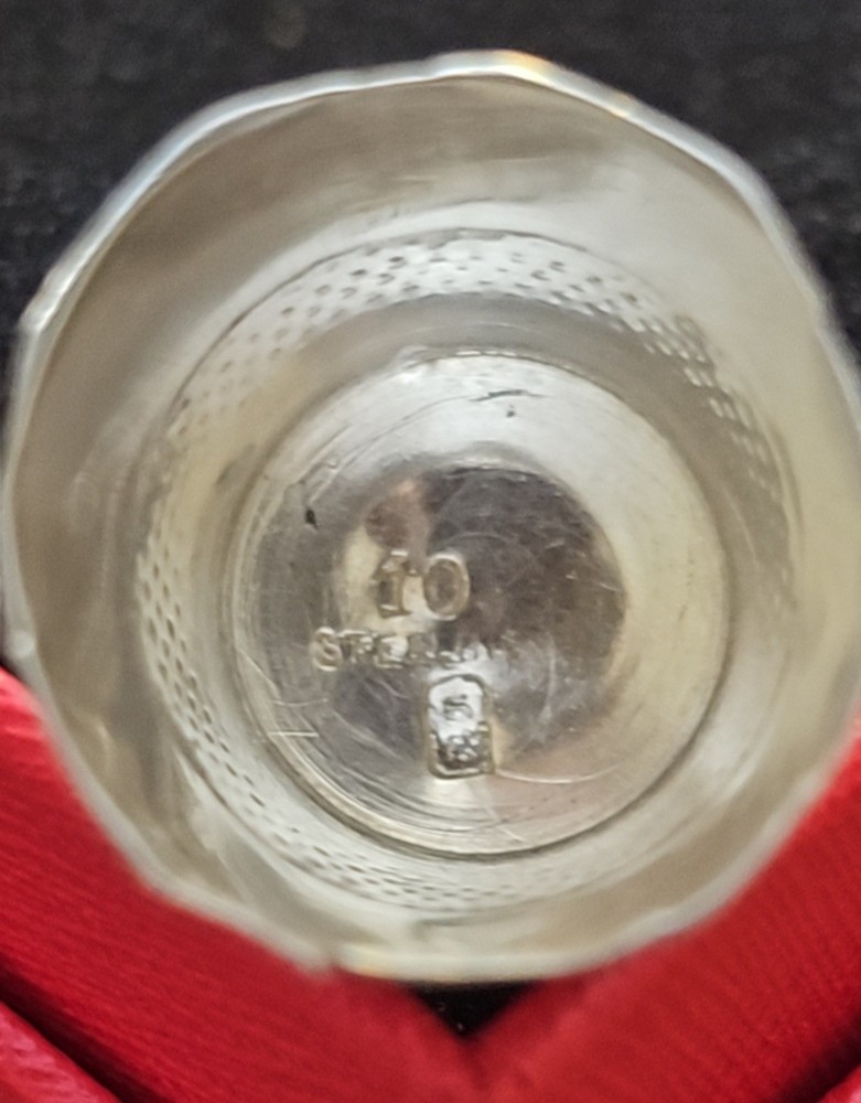 ANTIQUE 925 STERLING SILVER THIMBLE MARKED INSIDE