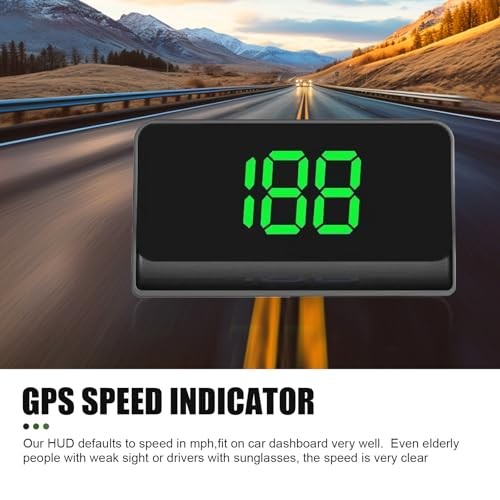 1 PC Heads Up Display, Large Font Digital Speedometer Projector, Plug and