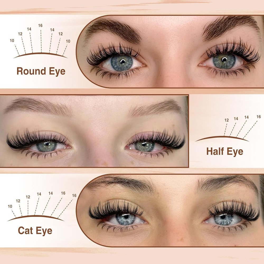 Anime-Inspired Eyelash Extensions - 330Pcs Wispy Clusters, & Lightweight
