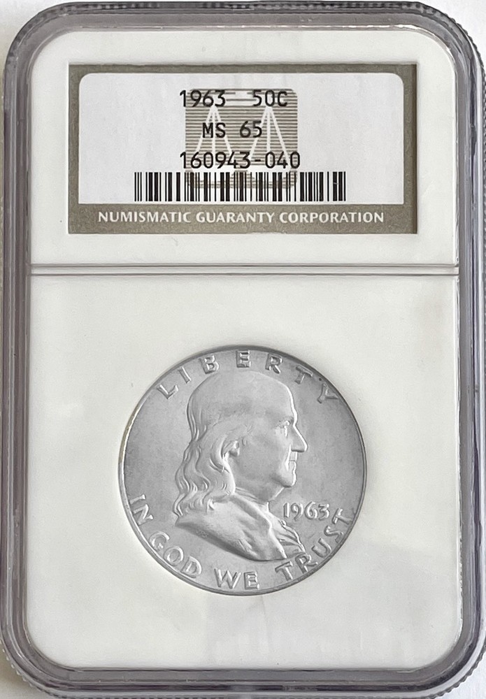 1963 Franklin Silver Half Dollar NGC MS 65