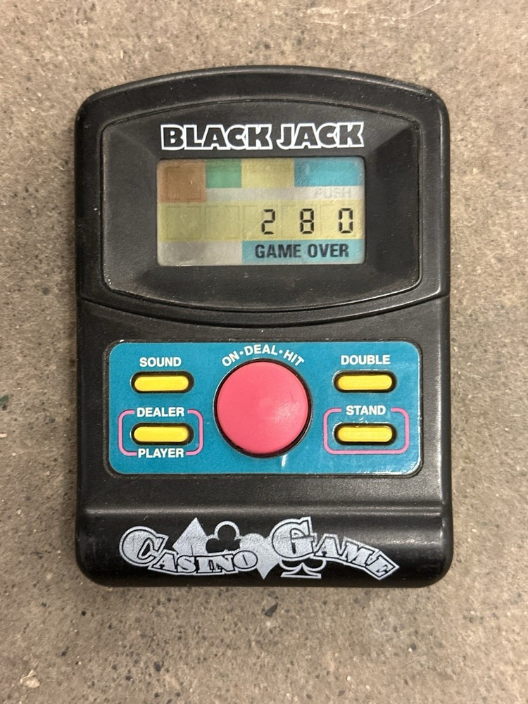 Vintage Handheld Black Jack Casino Game Electronic Working