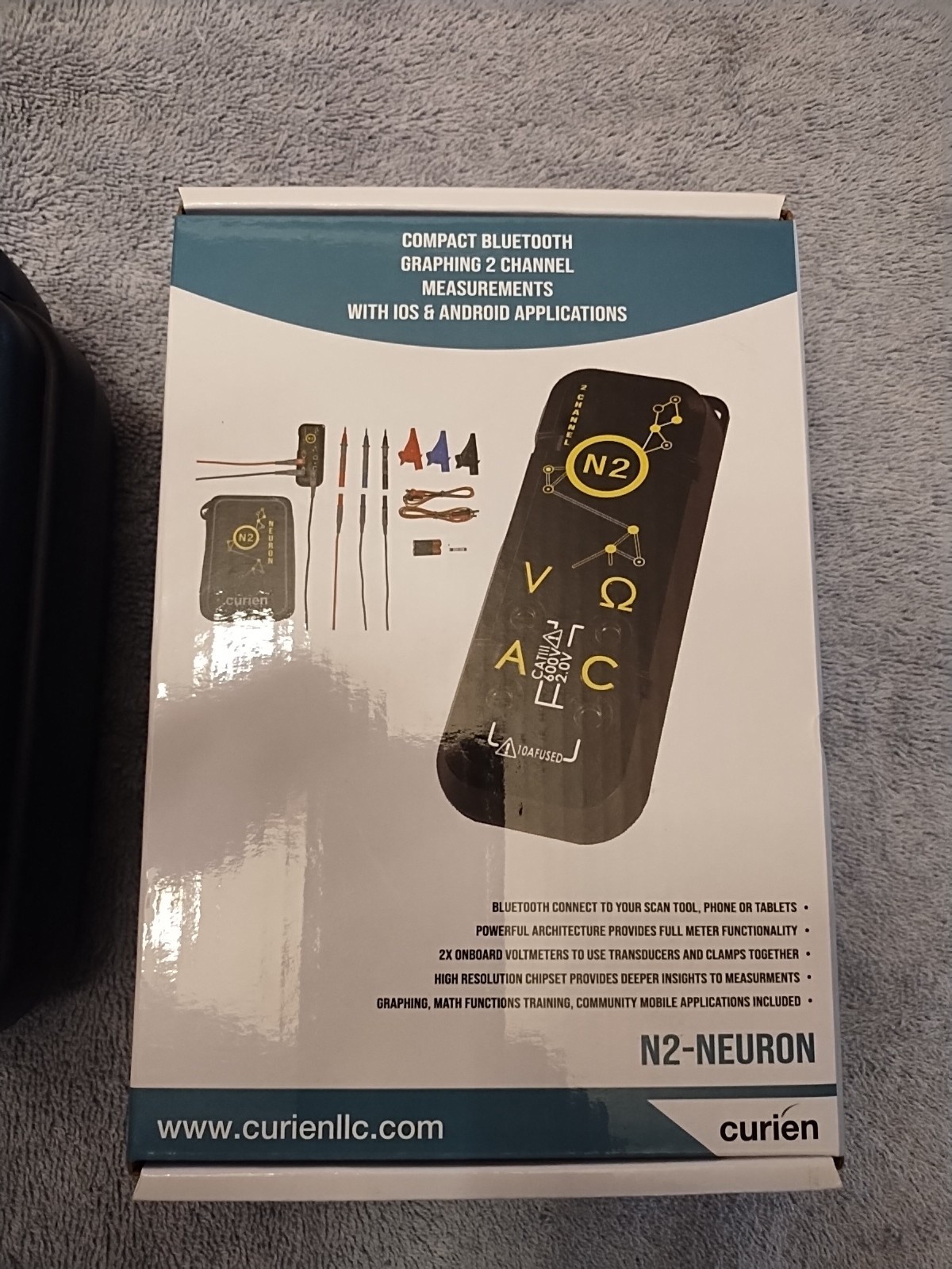 Curien N2-Neuron & Run'n Gun Tablet Compact Bluetooth Graphing 2 Channel Measure