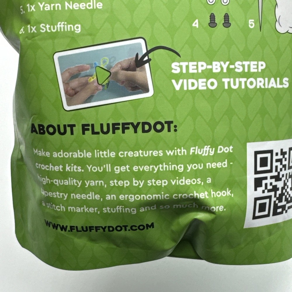 Fluffydot Dragon Corn Dinosaur Crochet Kit - Beginner Friendly