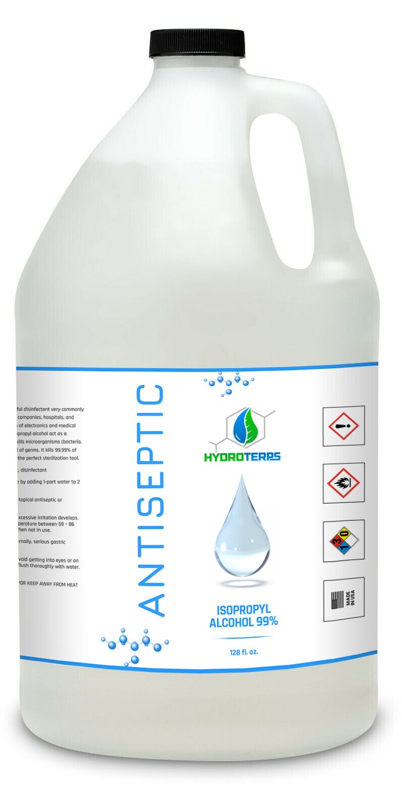 Isopropyl alcohol 99% - Made In The USA - 4 oz. to Gallon