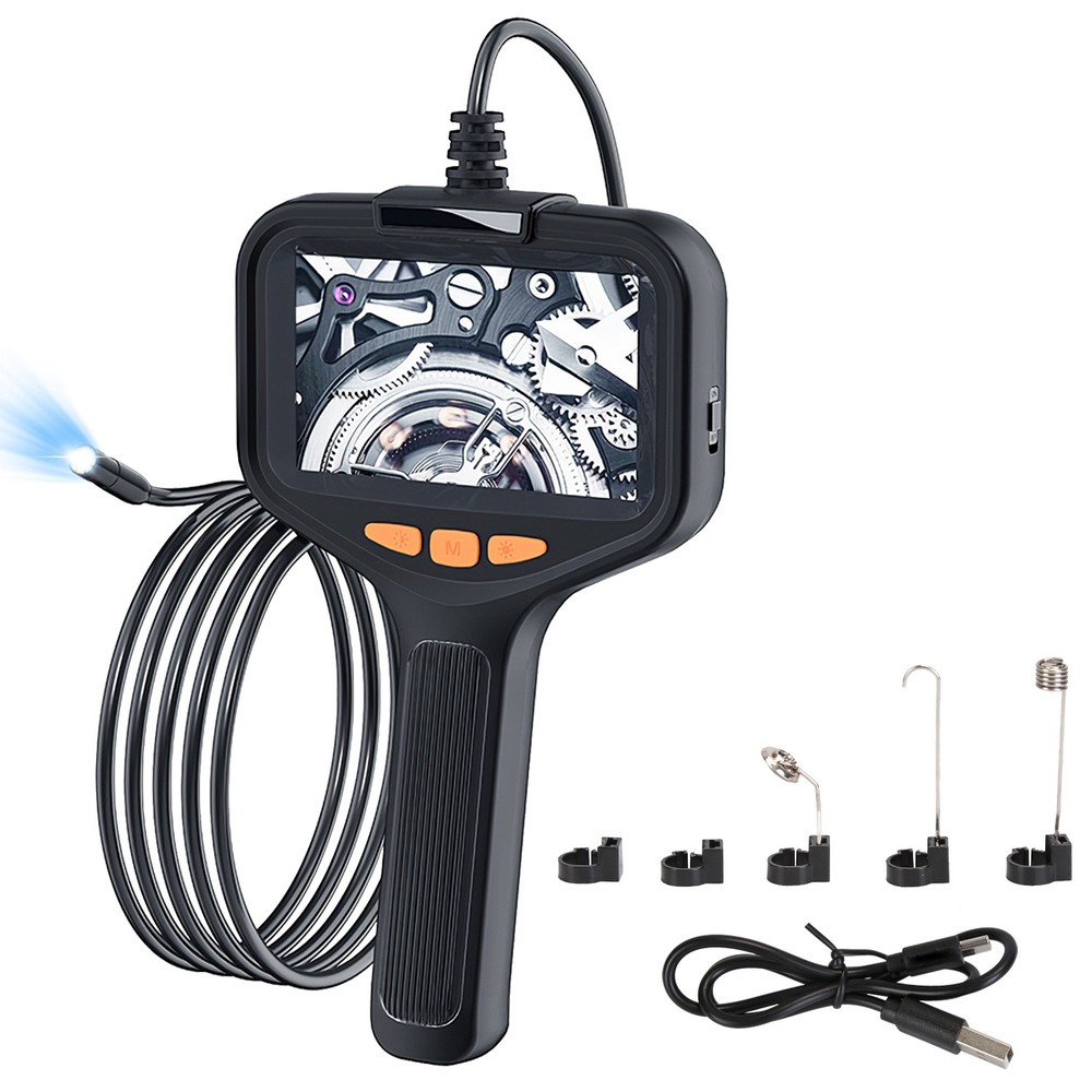 4.3" Articulating Borescope Waterproof Inspection Camera 16.4ft Cable w/ Light