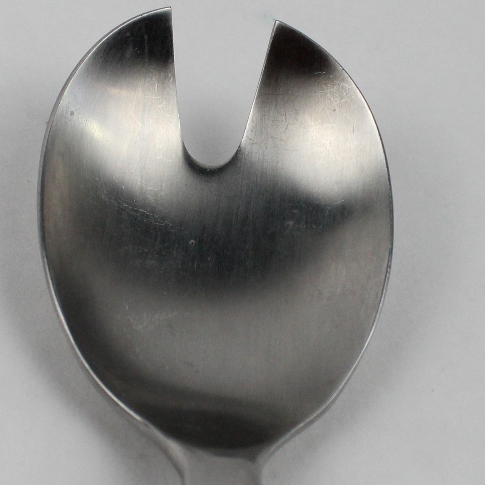 Auerhahn Unknown Pattern 18/10 Stainless Solid Salad Serving Spoon 8" Rare HTF