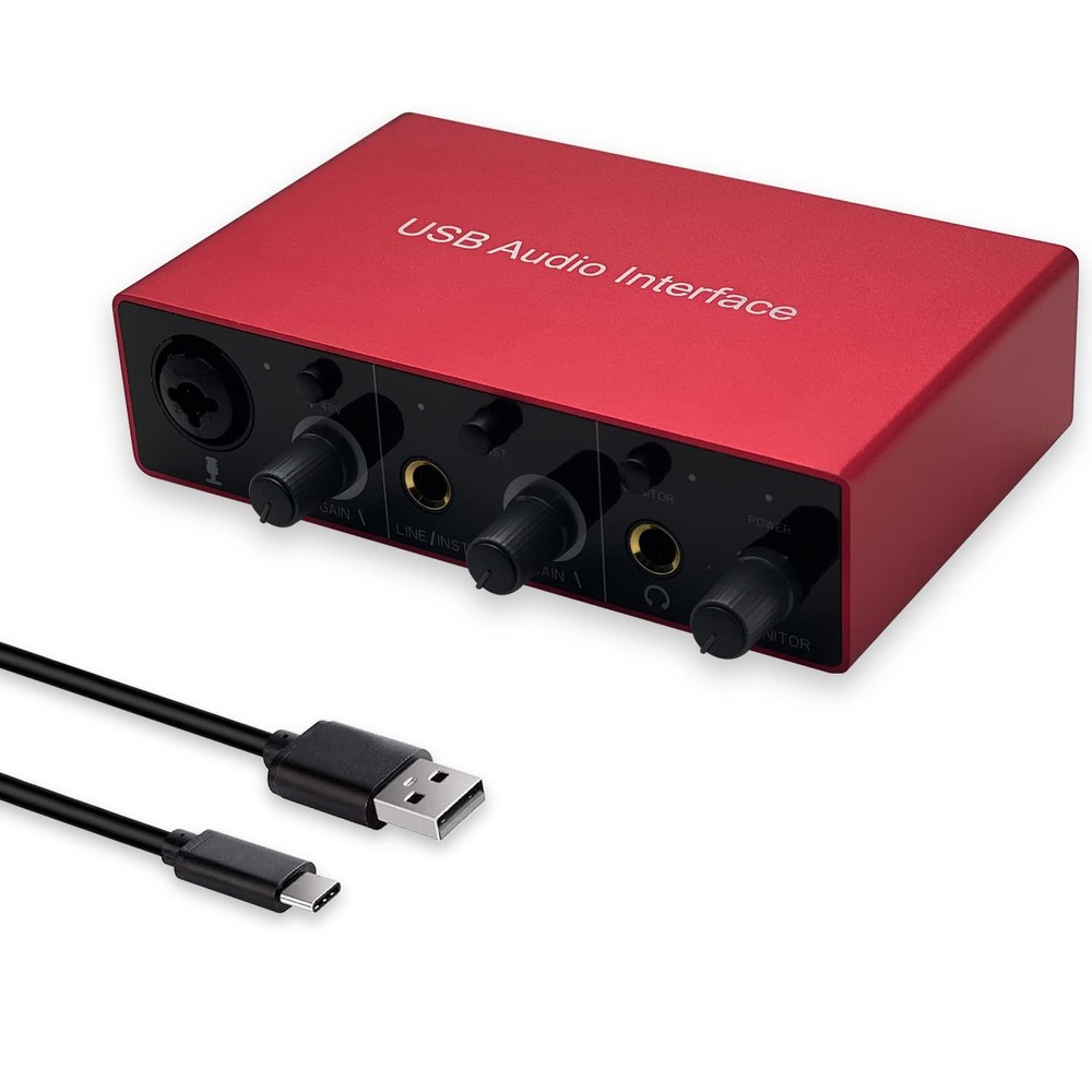 Audio Interface USB with Mic Preamplifier Mixer...