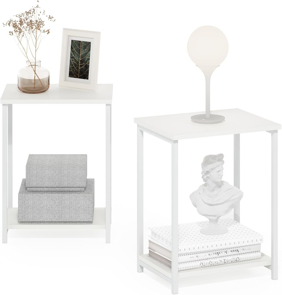 Simplistic Side Table Set of 2 End Table Night Stand Nightstand Bedside Table